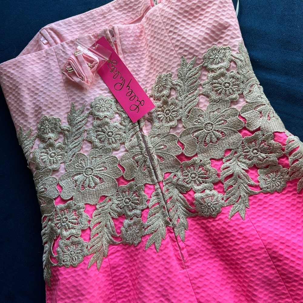 Lilly Pulitzer Pink and White Mini Dress - Picture 8 of 12